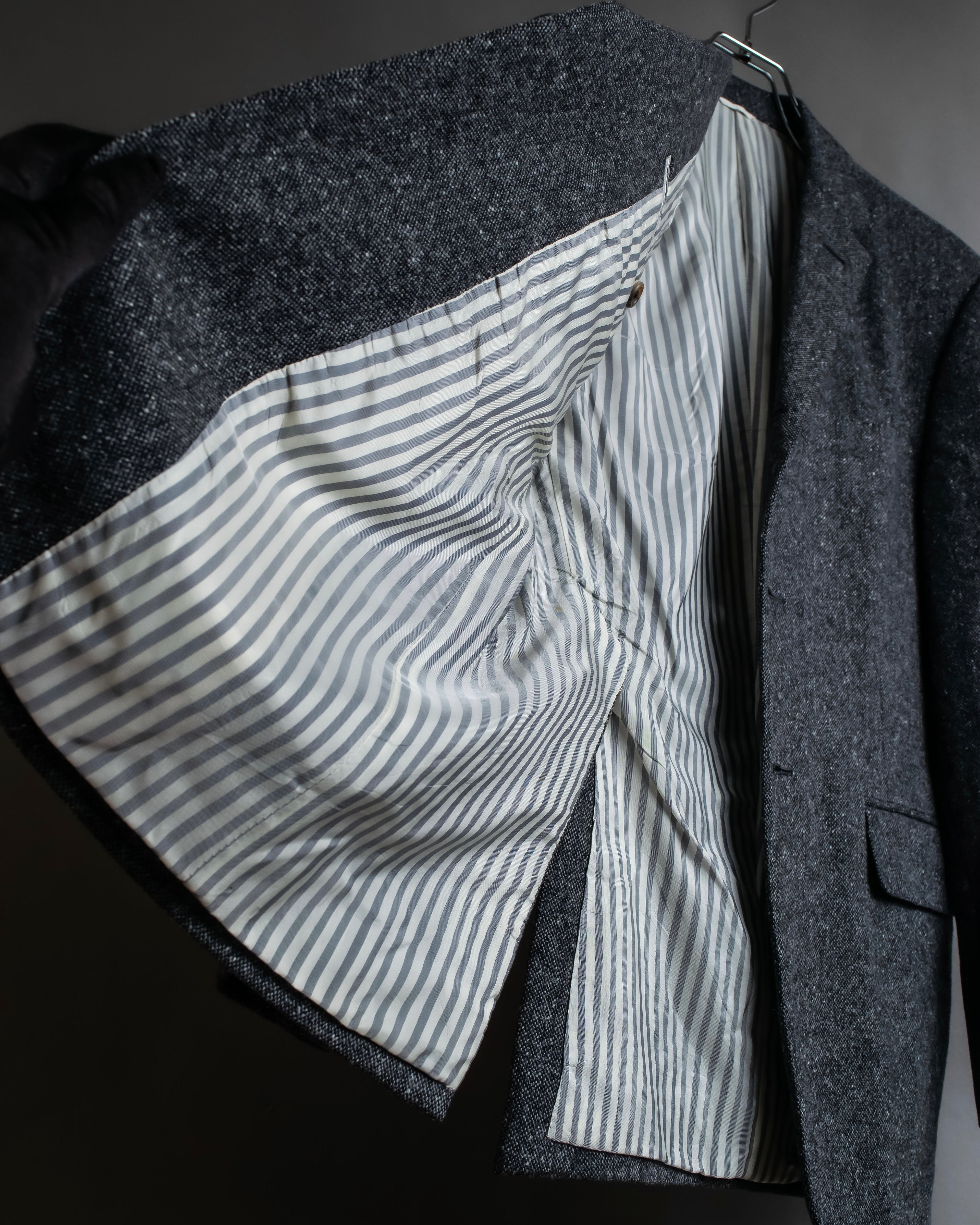 "THOM BROWNE" 3-button napped tweed tailored jacket