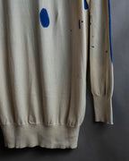 "Alexander McQueen" Painted oversized V-neck knit