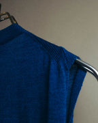 "LANVIN" 00's Elegant wool silk sleeveless knit top