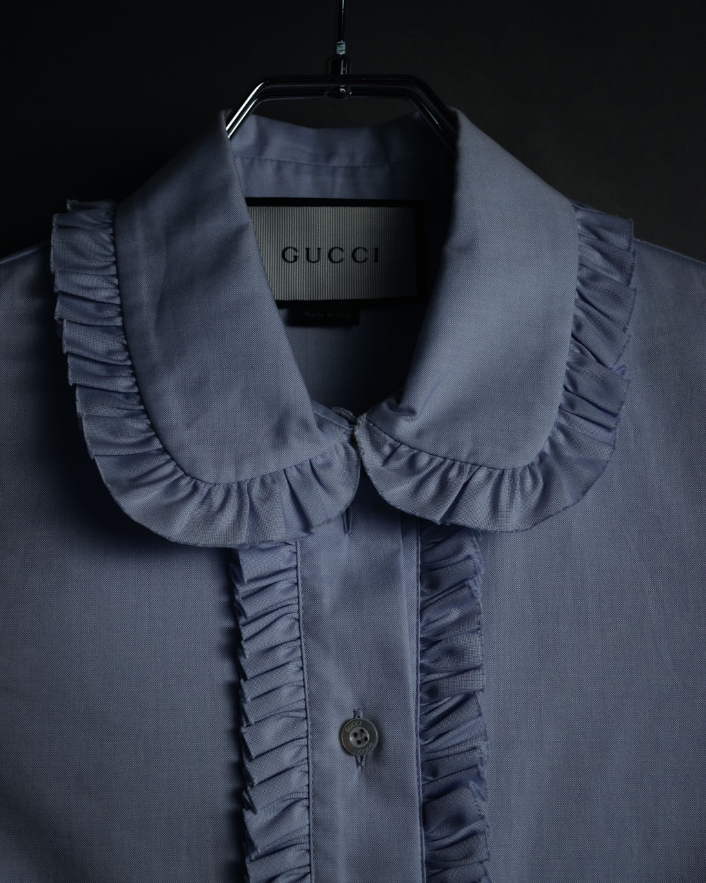 “GUCCI” 2015-2016 Ruffled collar cotton shirt