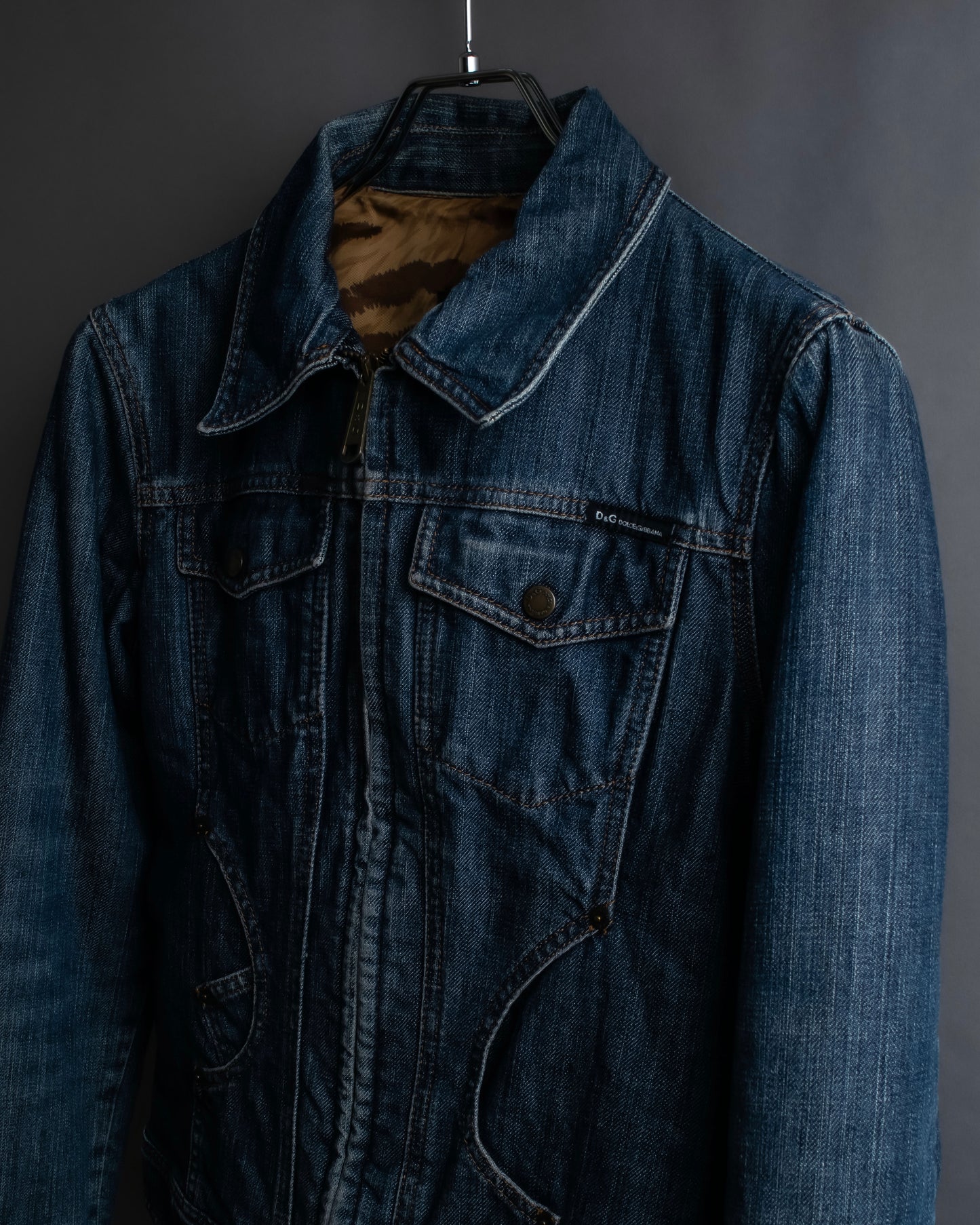 "Dolce & Gabbana" Cutting stitch detail denim jacket