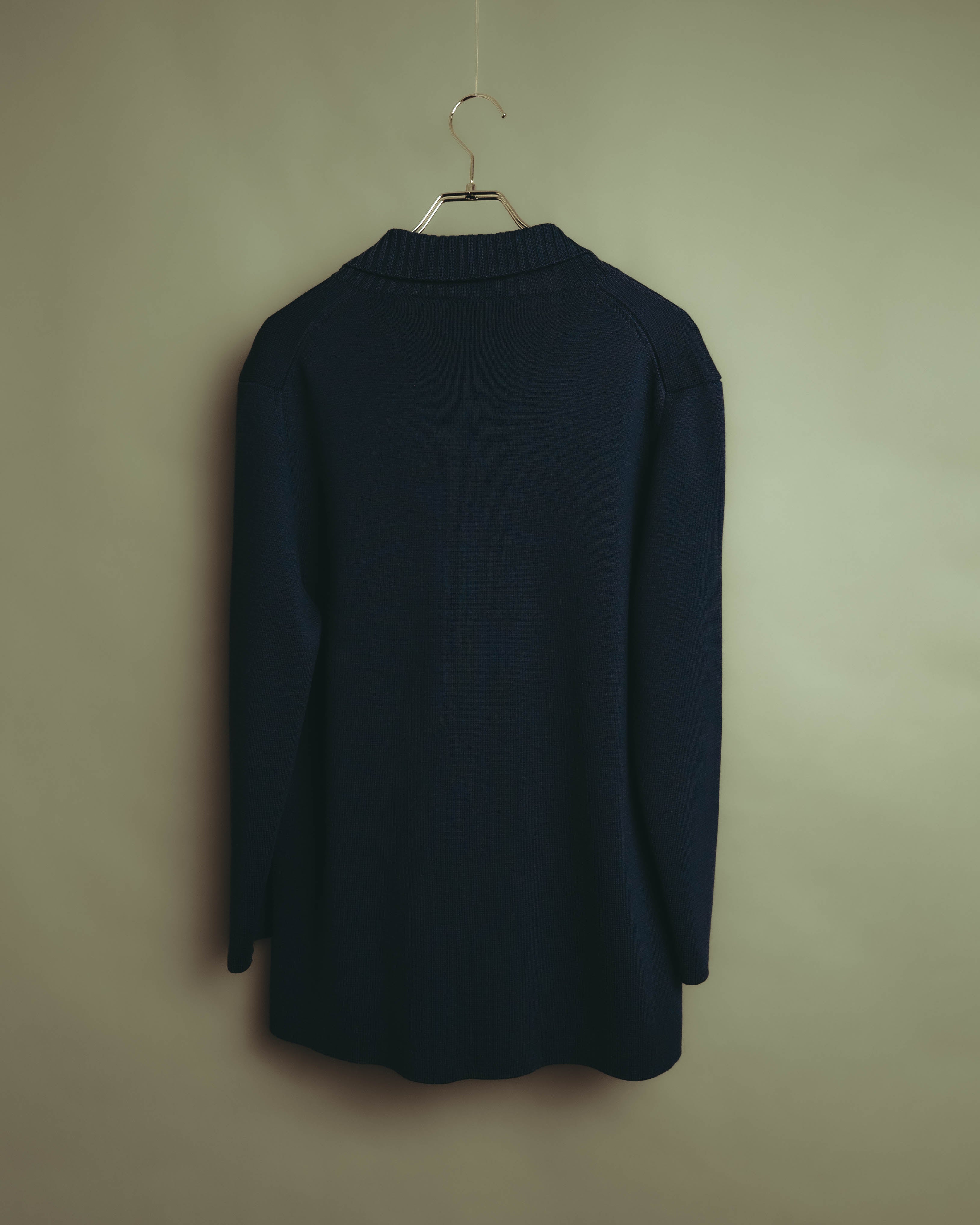 “Salvatore Ferragamo” 80’s-90’s Gancini buckle virgin wool knit jacket