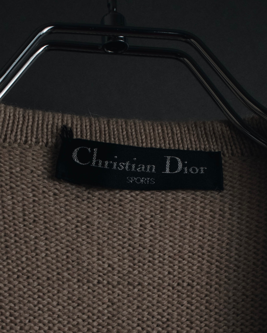 "Christian Dior" 90’s cable knit＆suede panel vest