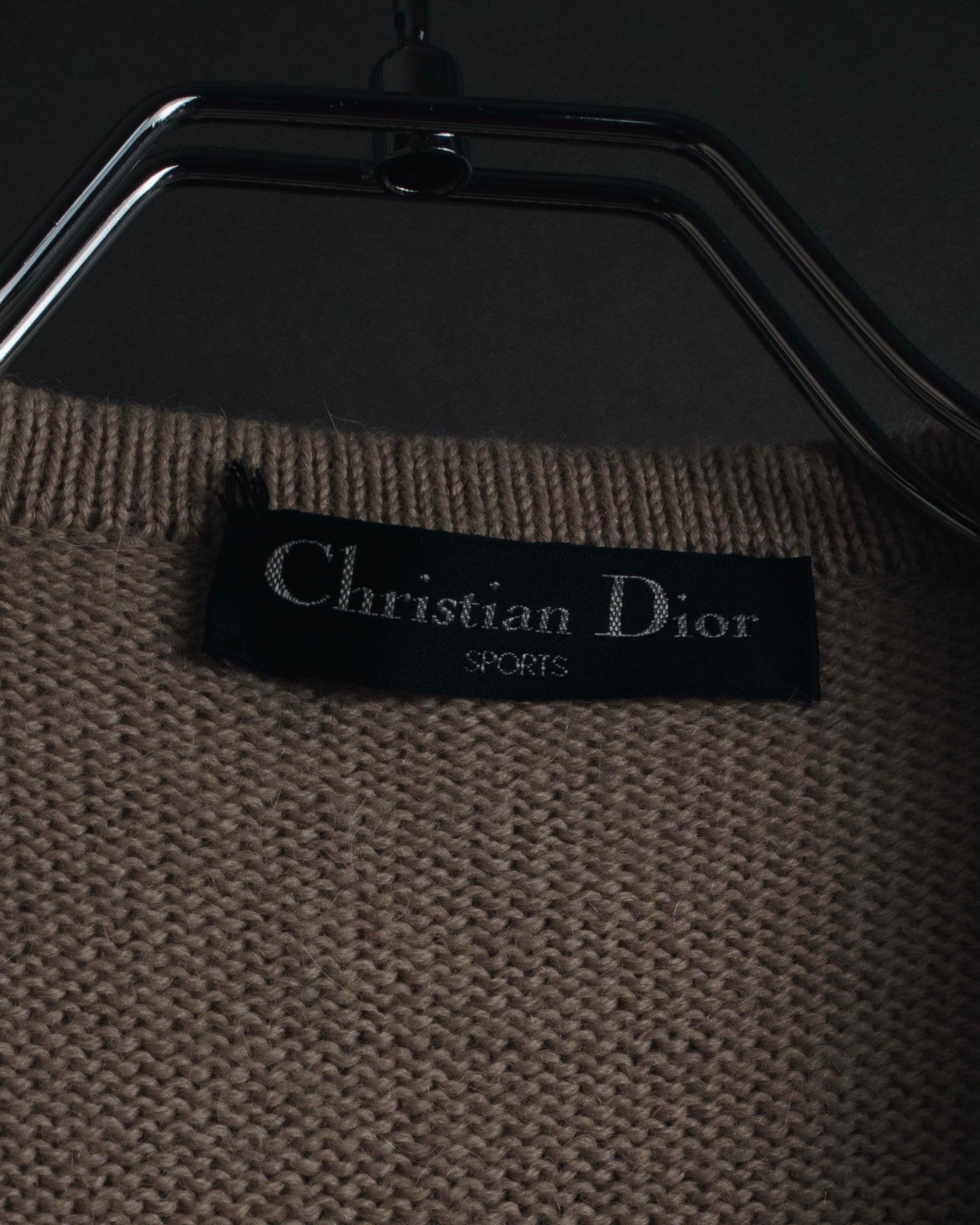 "Christian Dior" 90’s cable knit＆suede panel vest