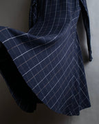 "Vivienne Westwood RED LABEL"
Windowpane print long shirt dress