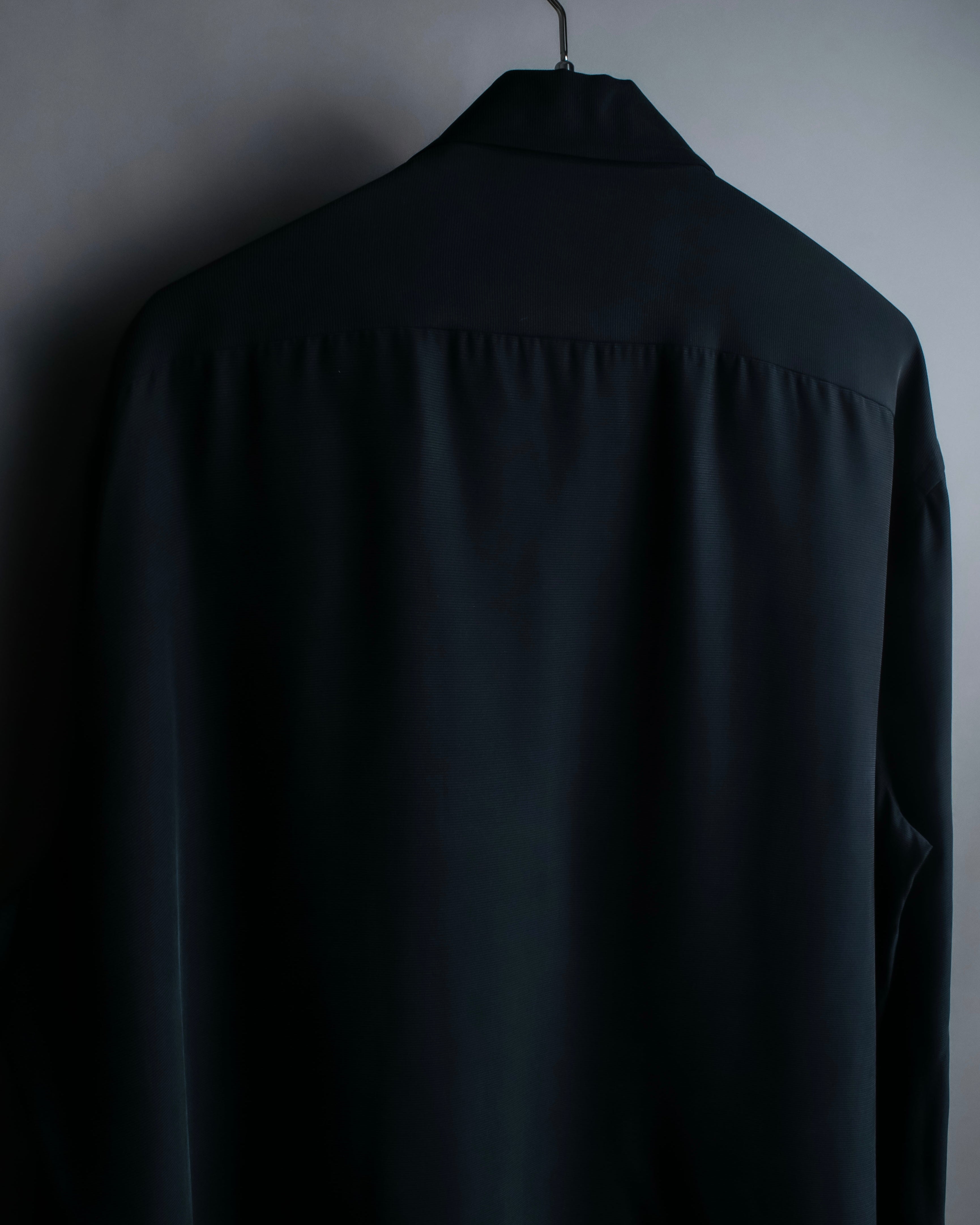 "HUGO BOSS" Striped fabric super oversized black shirt