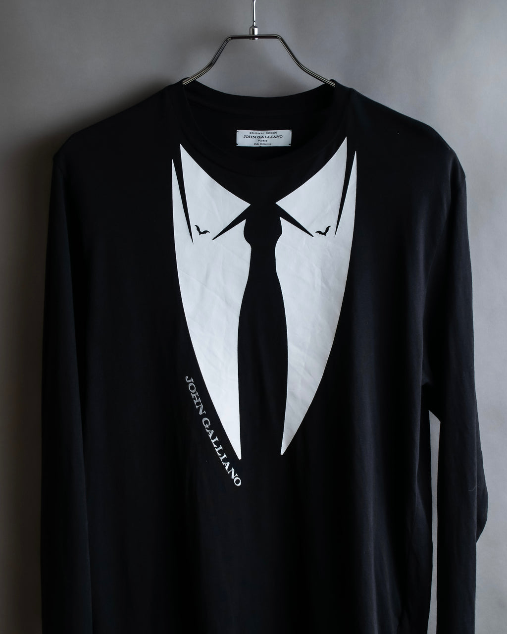 "John Galliano" Tie motif trompe l'oeil design pullover