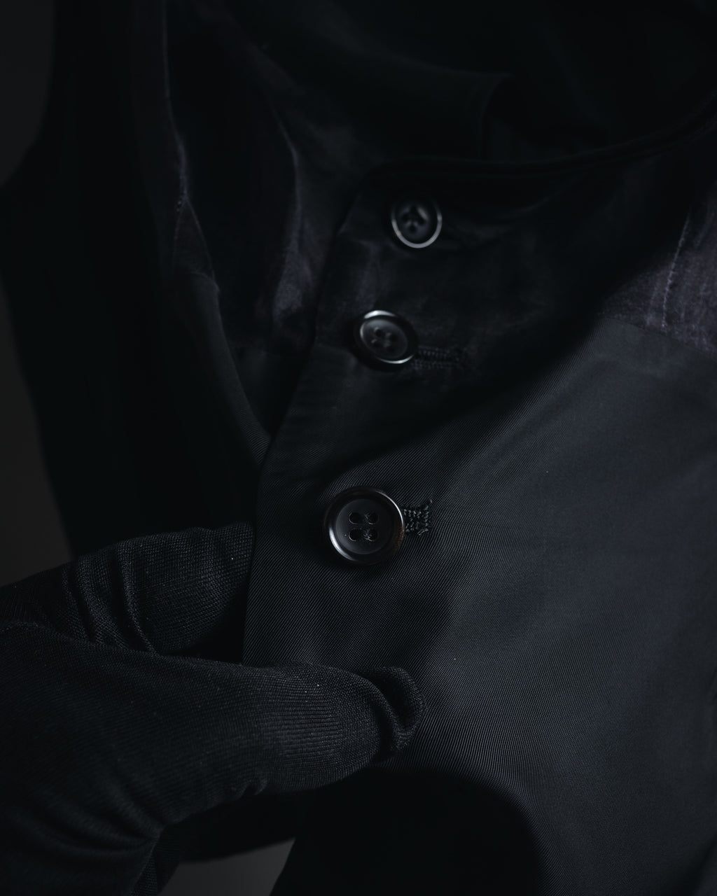 "tricot COMME des GARCONS" 2004 SS draped lapel cropped vest