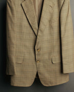 "GUCCI" 90's-00's Vintage houndstooth and glen check structured cotton jacket