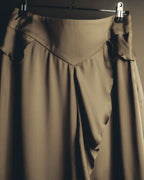 "GIORGIO ARMANI" 90's-00's Draped silk sleeveless top and skirt set