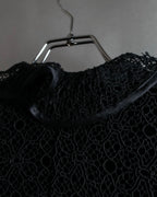 "JEAN-LOUIS SCHERRER" Lace frill design ribbon attached jacket