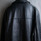 "Vintage lamb leather oversized tailored jacket"