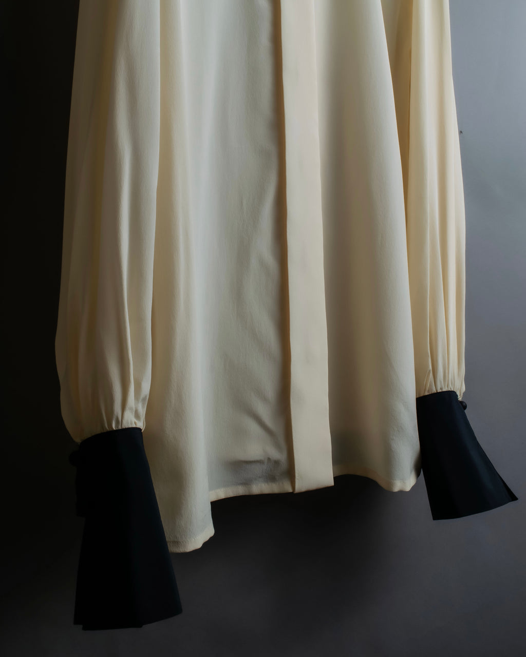 "Christian Dior" 100% silk emblem engraved cleric shirt