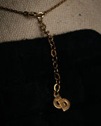 “Christian Dior” 80’s-90’s Lucky horseshoe pavé pendant necklace