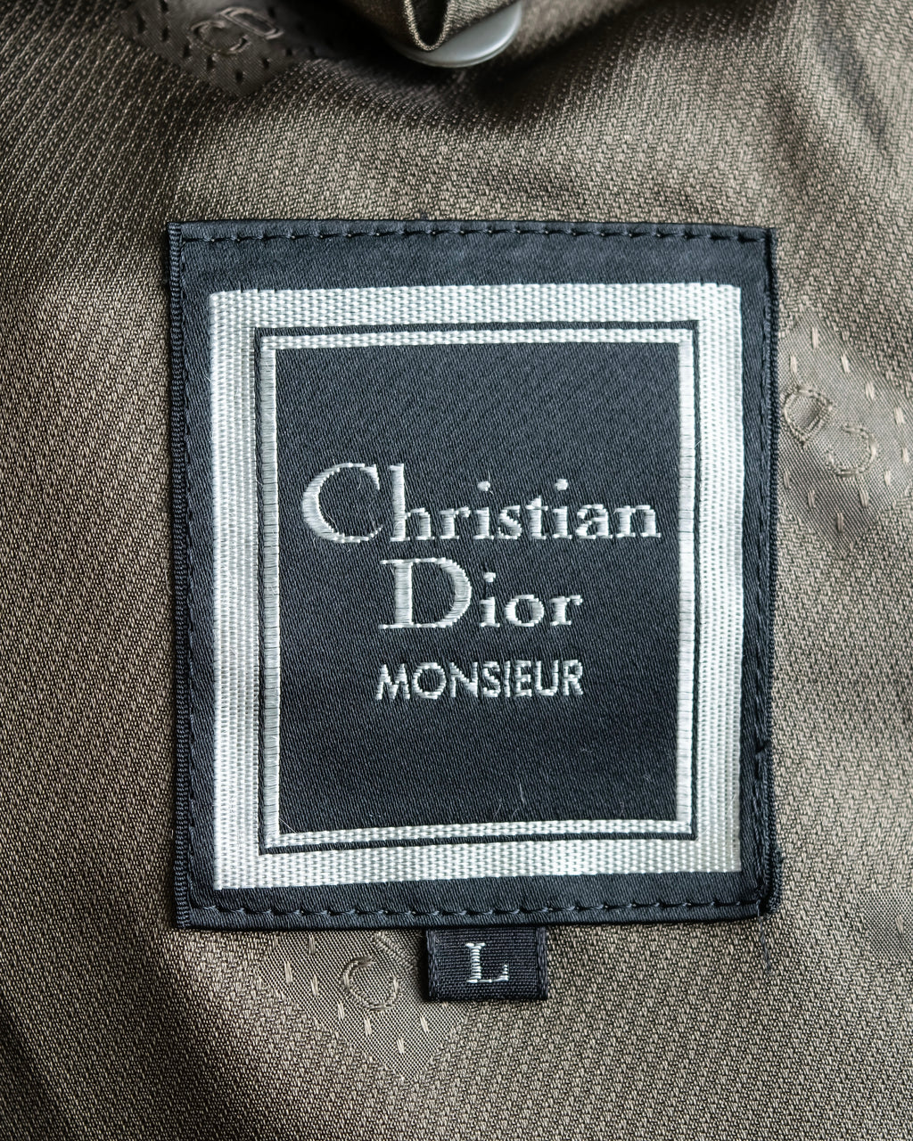 "Christian Dior" Nubuck leather oversized tailored jacket