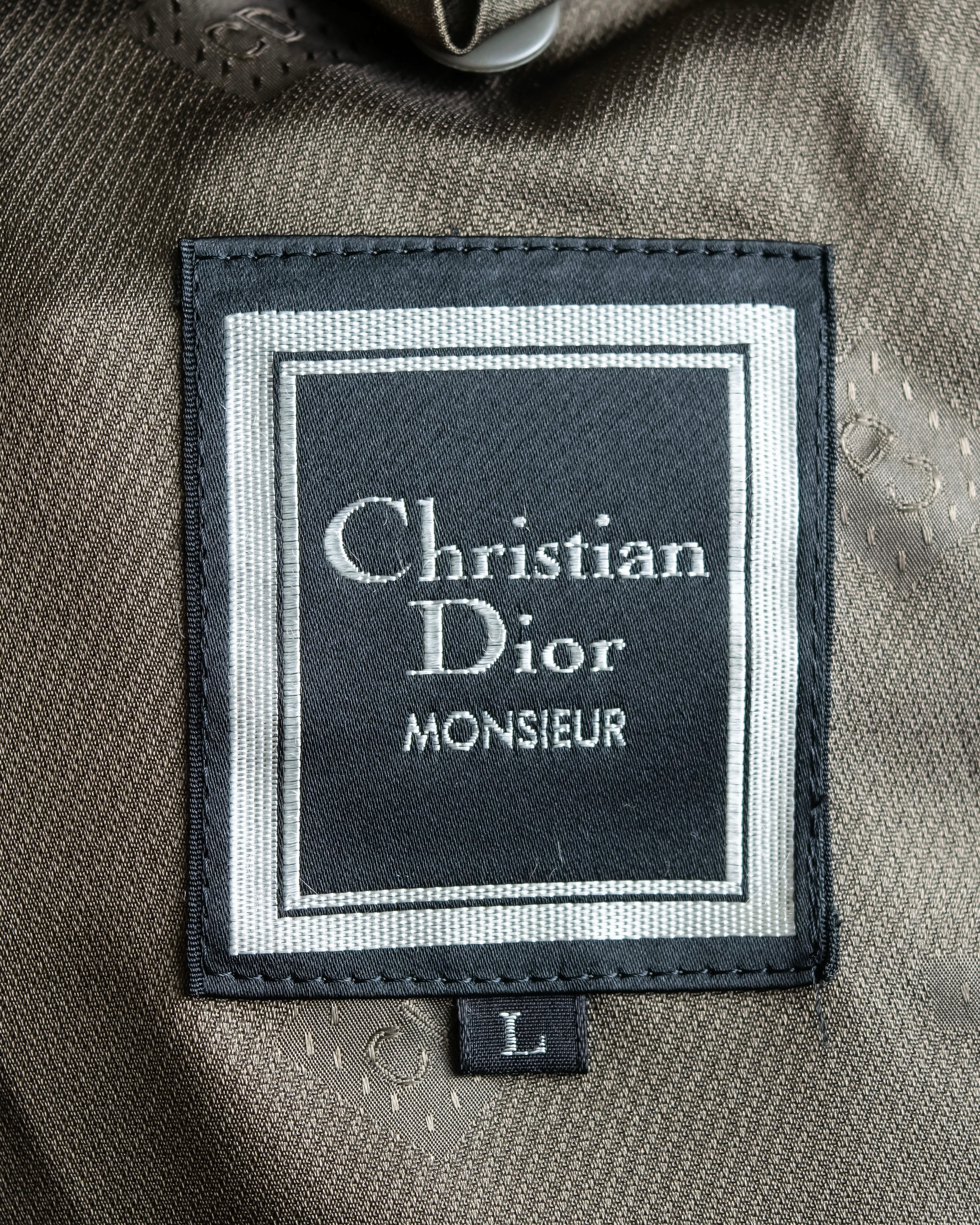 "Christian Dior" Nubuck leather oversized tailored jacket