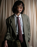 "HERMES" Rabbit motif silk necktie