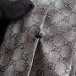 "GUCCI" GG pattern jacquard weave neck tie