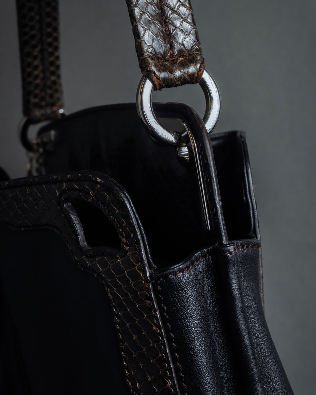 "Cartier" Marcello de Cartier python leather combination bag