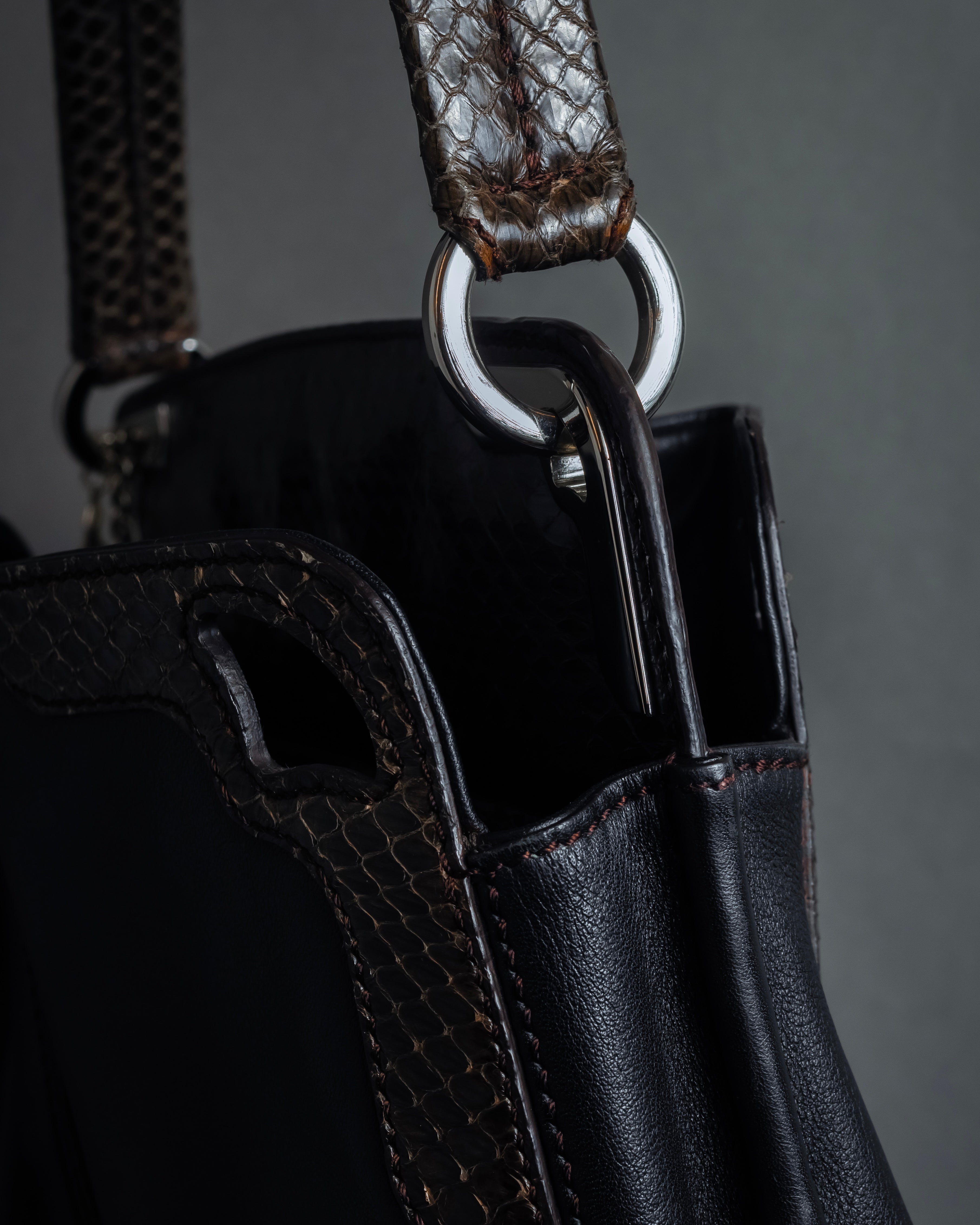 "Cartier" Marcello de Cartier python leather combination bag