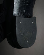 "HERMES" 90’s-00’s box calf H buckle loafers