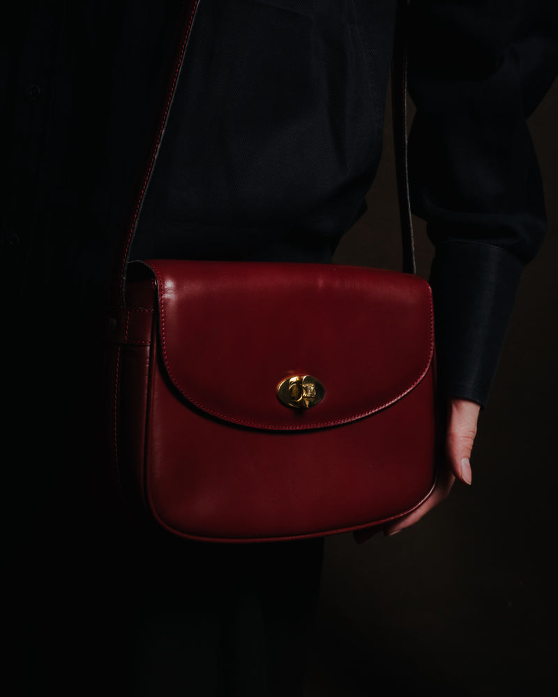"CELINE" 2019-22 Heritage turn-lock box calf shoulder bag