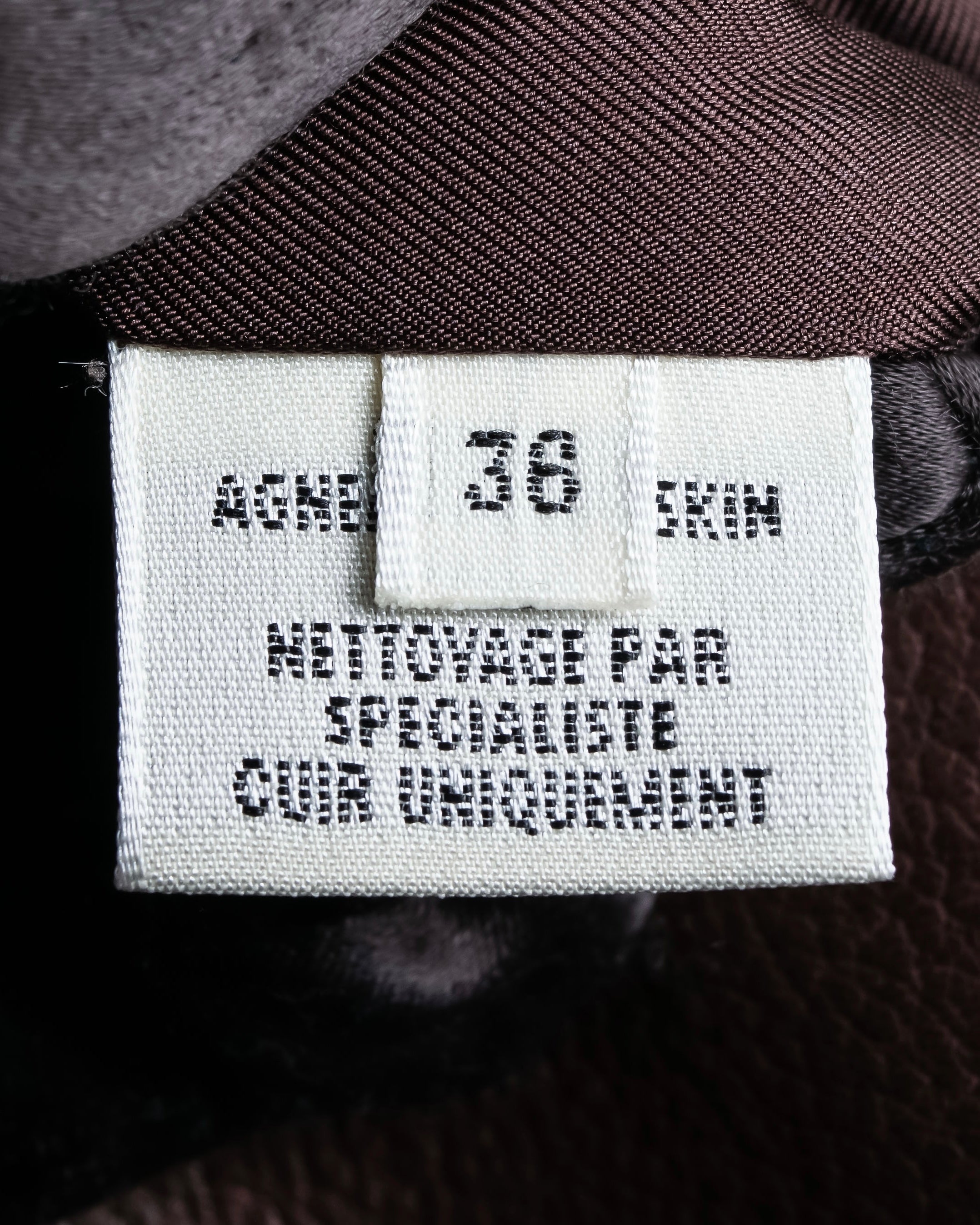 "Hermes by Gaultier" Round Pocket Wine Red Leather Skirt