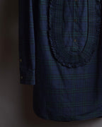 "BURBERRY" Tartan check pattern frill shirt
