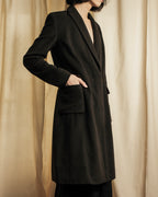 "VALENTINO" Shaped silhouette mocha brown chester coat