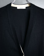 “CELINE” 2010’s Contrast placket wool silk cardigan