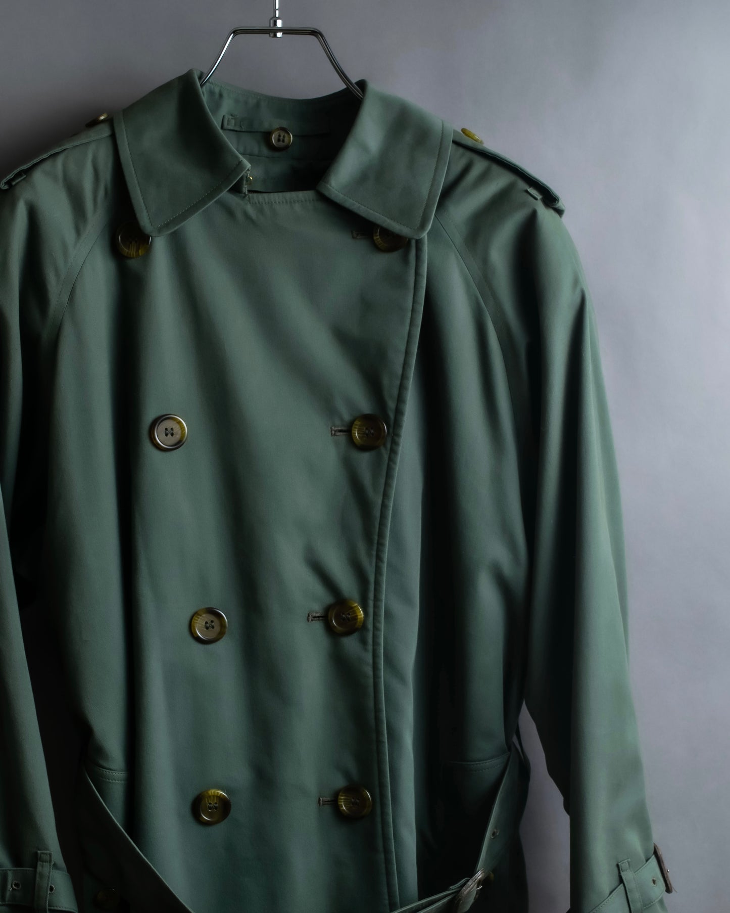 "BURBERRYS" Military detail oversized belted trench coat