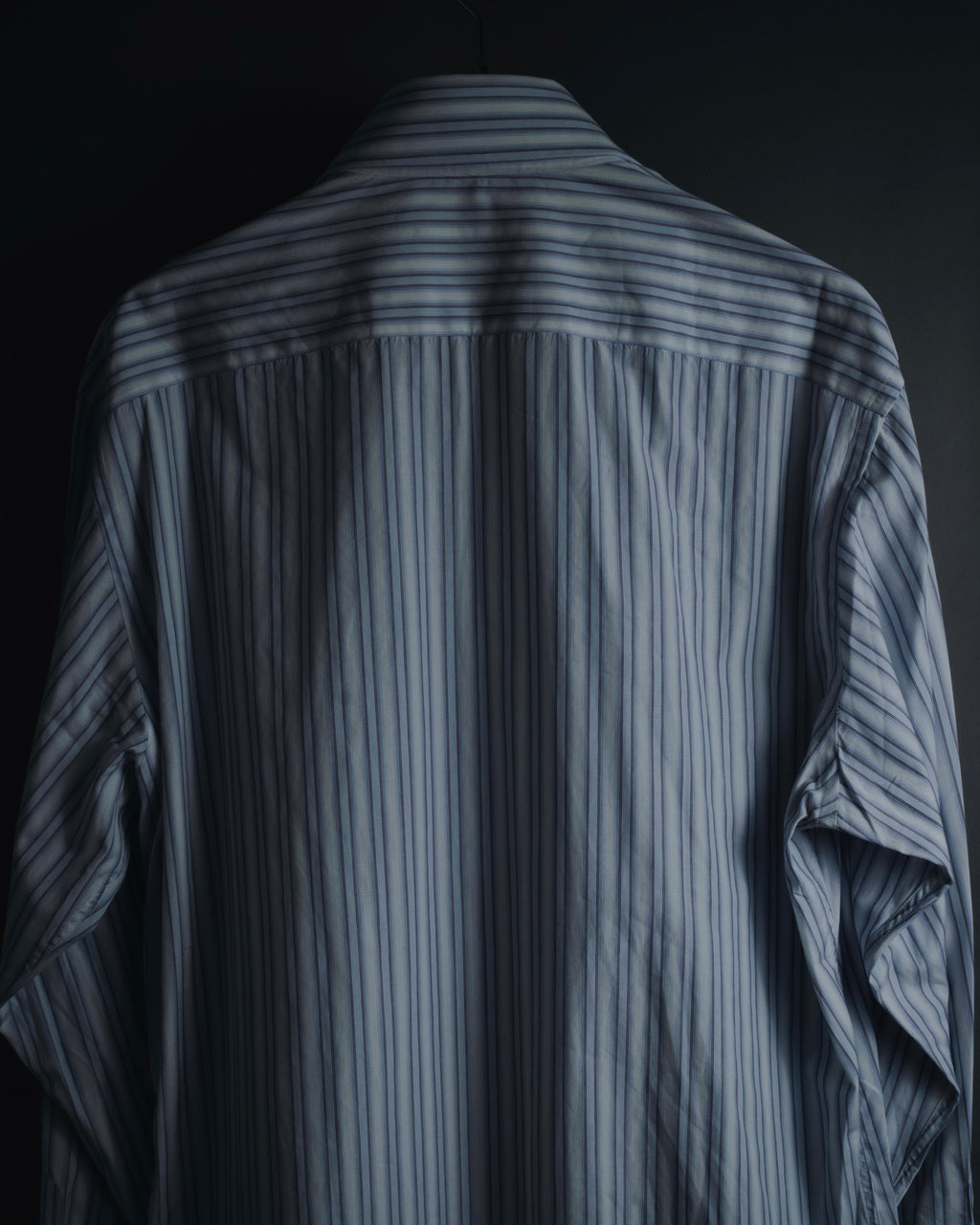 "GUCCI" Striped Spread Collar Shirt with Contrast Cuffs