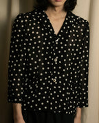 "robe de chambre COMME des GARCONS" 2002SS White dot pattern open collar shirt