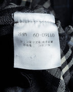 "BURBERRYS" Gold metal button design check pattern wool shirt