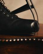 -SPECIAL- "JIL SANDER" 10's Sculptural gathered toe leather ankle boots