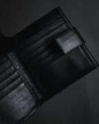 "YVES SAINT LAURENT" Stud-embellished monogram bi-fold wallet