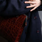 “Jean Paul Gautier” Crocodile-embossed business bag