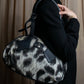 "Vivienne Westwood" Leopard abstract print rounded horizontal shape one handle bag