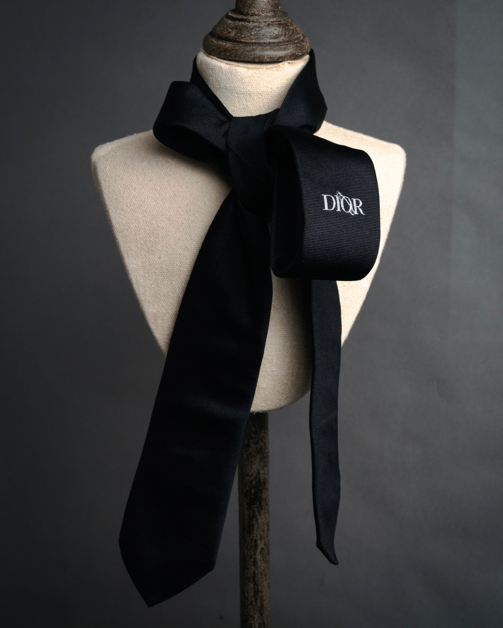 “DIOR” 2019- Logo embroidered narrow tie