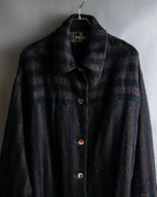 "FENDI" Pecan stripe pattern A-line silhouette coat