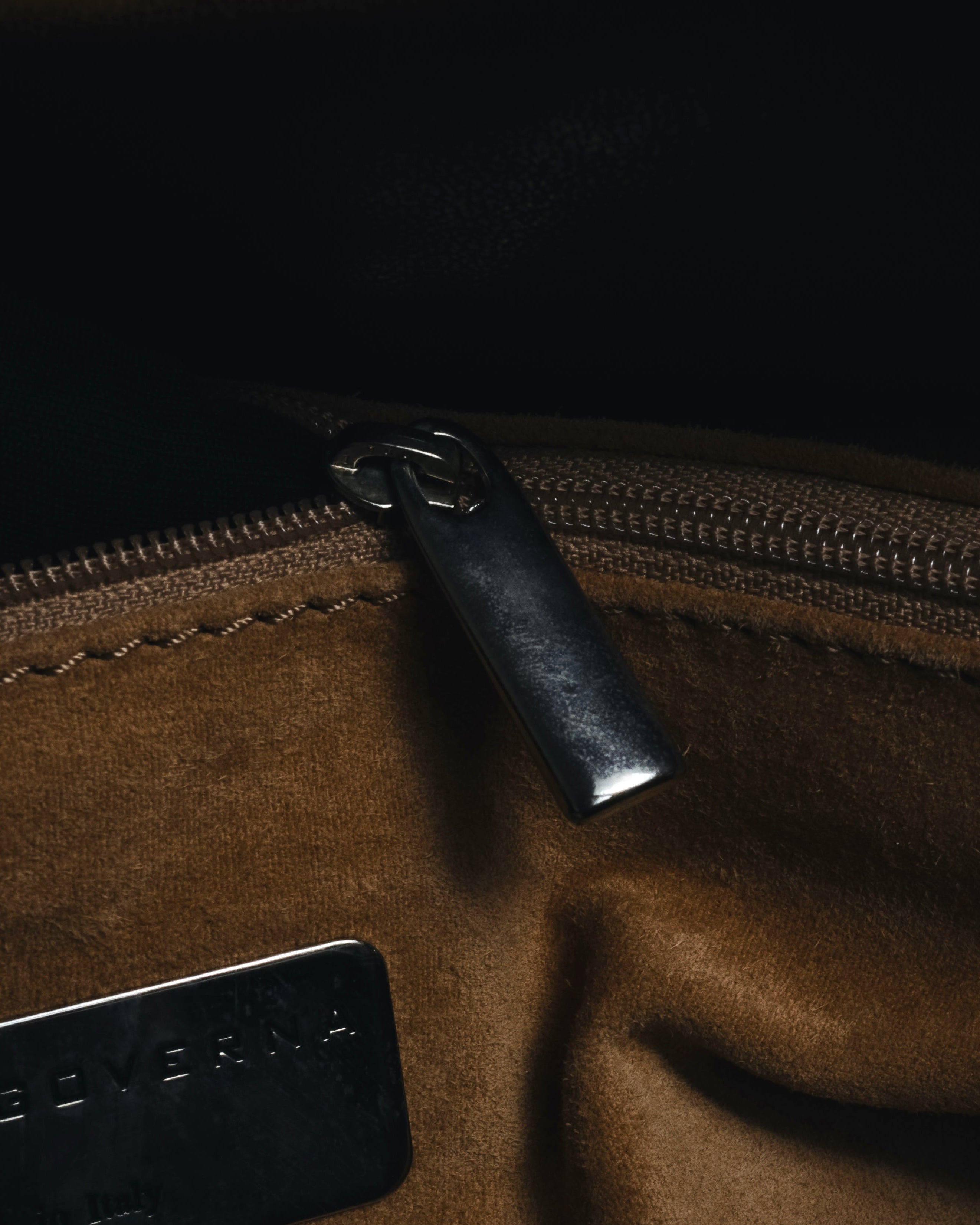 "MAURO GOVERNA" 00’s-10’s lamb leather belted draped bag