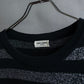 "Saint Laurent Paris" Glittery border pattern relaxed knit