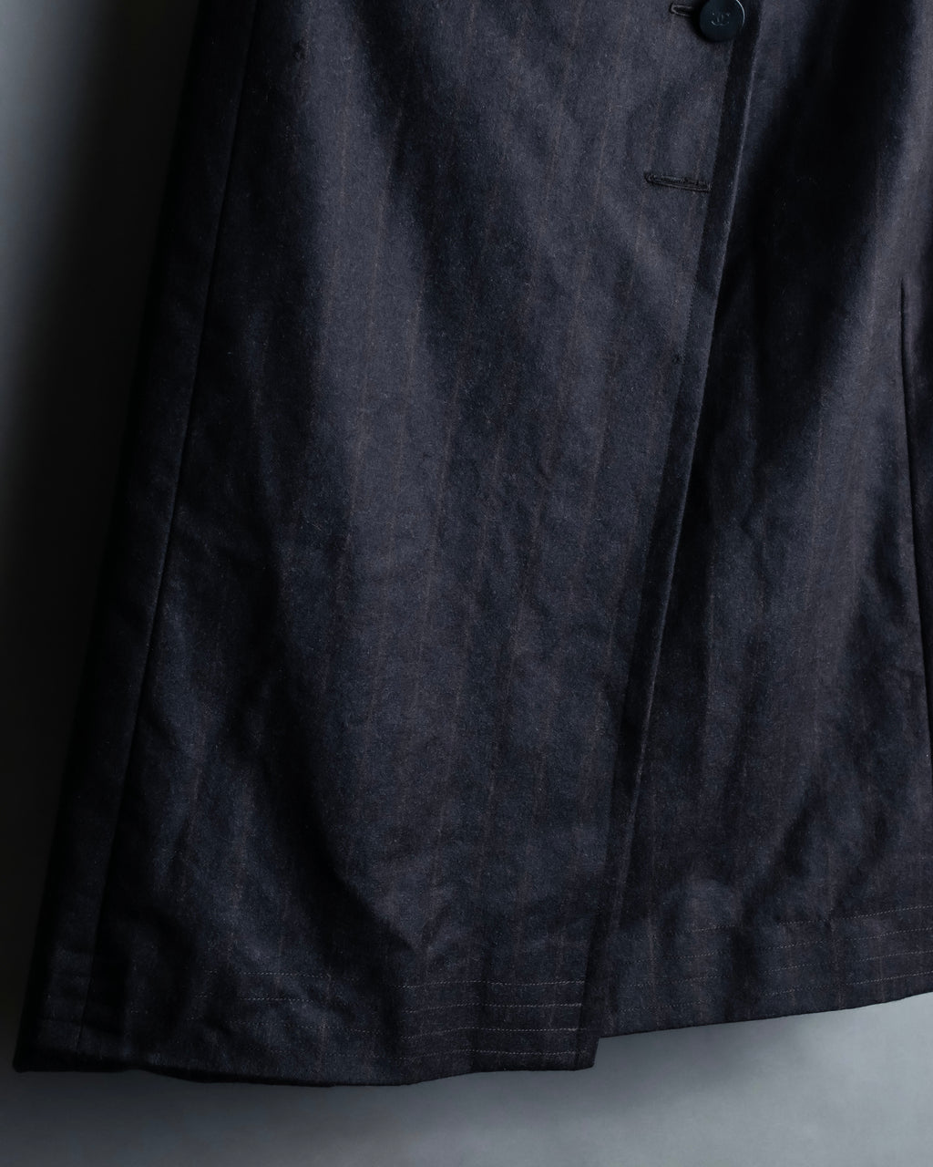 "CHANEL" Shadow stripe midi wrap skirt