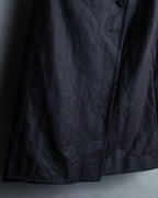 "CHANEL" Shadow stripe midi wrap skirt