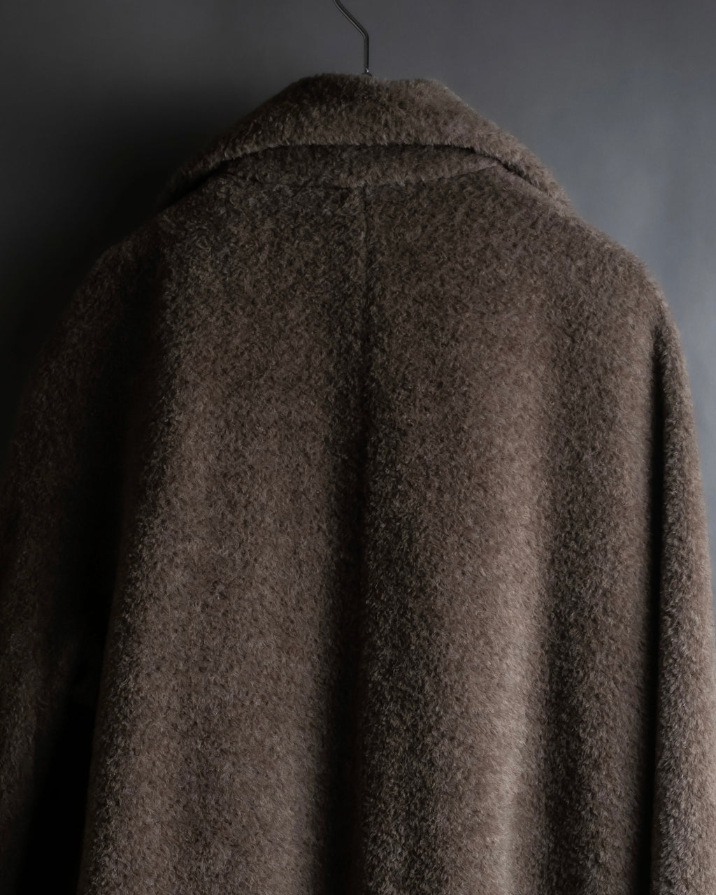 "Max Mara" Alpaca mix brown stand collar long coat