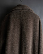 "Max Mara" Alpaca mix brown stand collar long coat