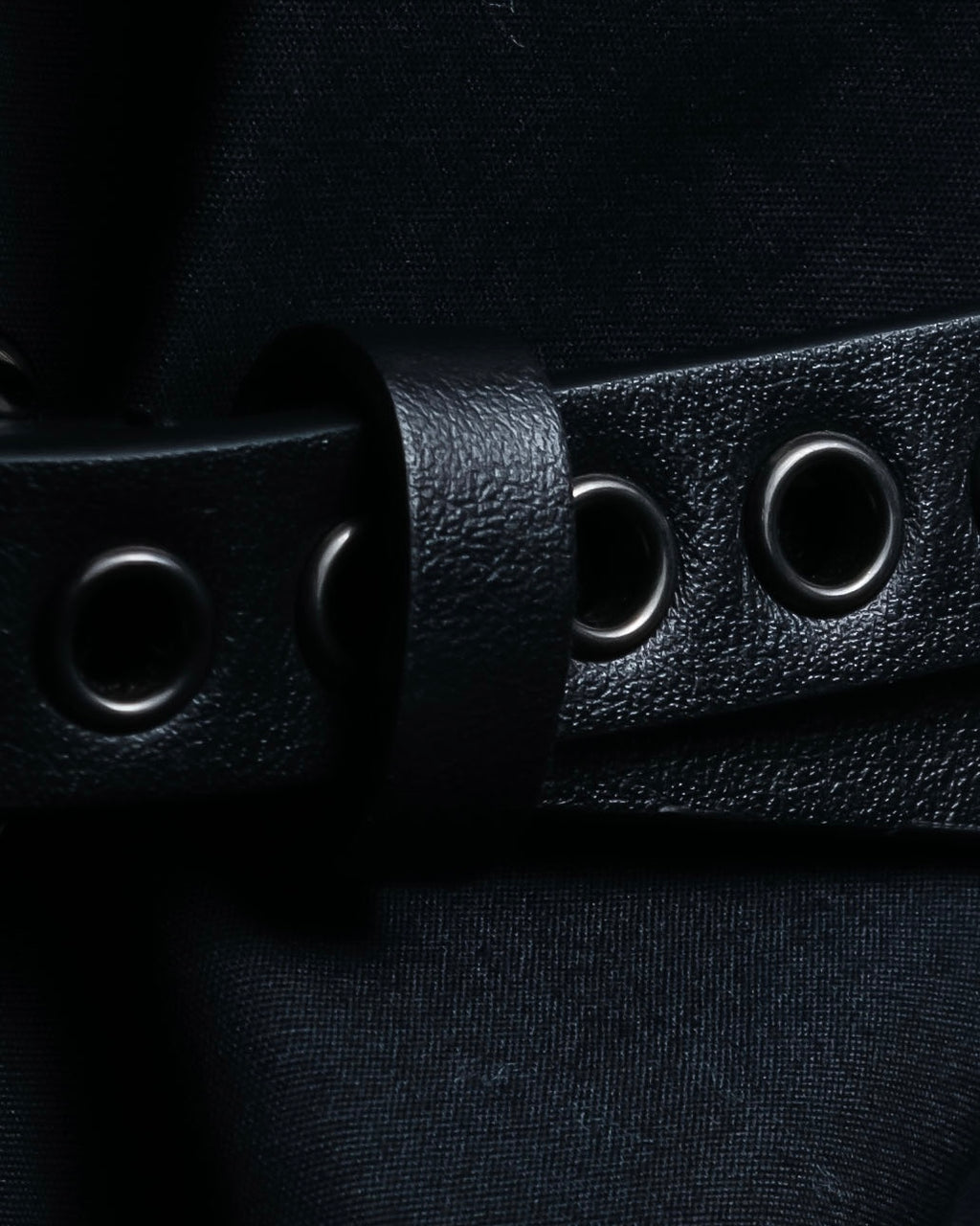 "Christian Dior" Countless eyelet design leather belt