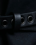 "Christian Dior" Countless eyelet design leather belt