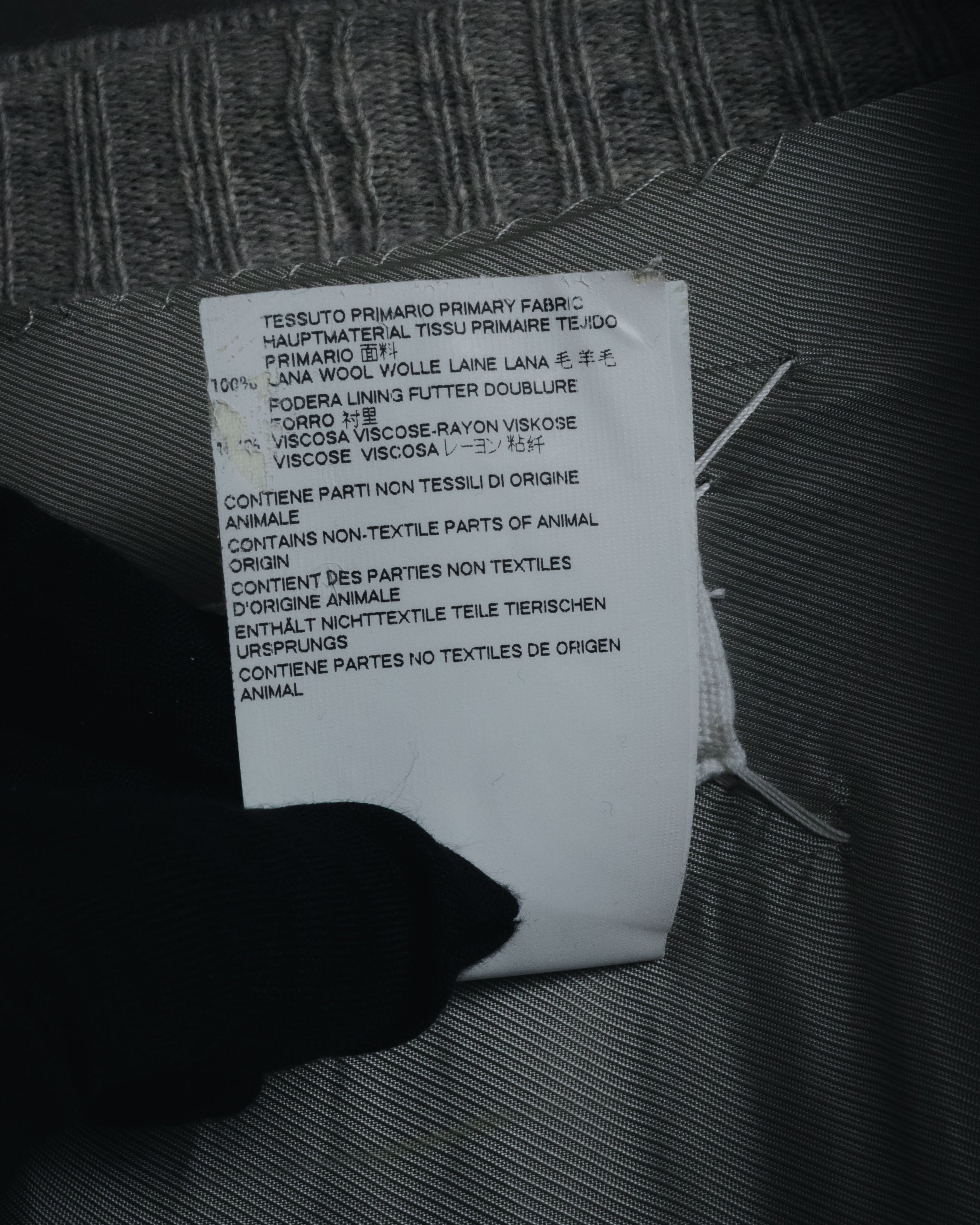 "Maison Margiela" 17AW belted gown knit coat