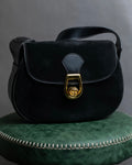 "GUCCI" Interlocking G design suede bag